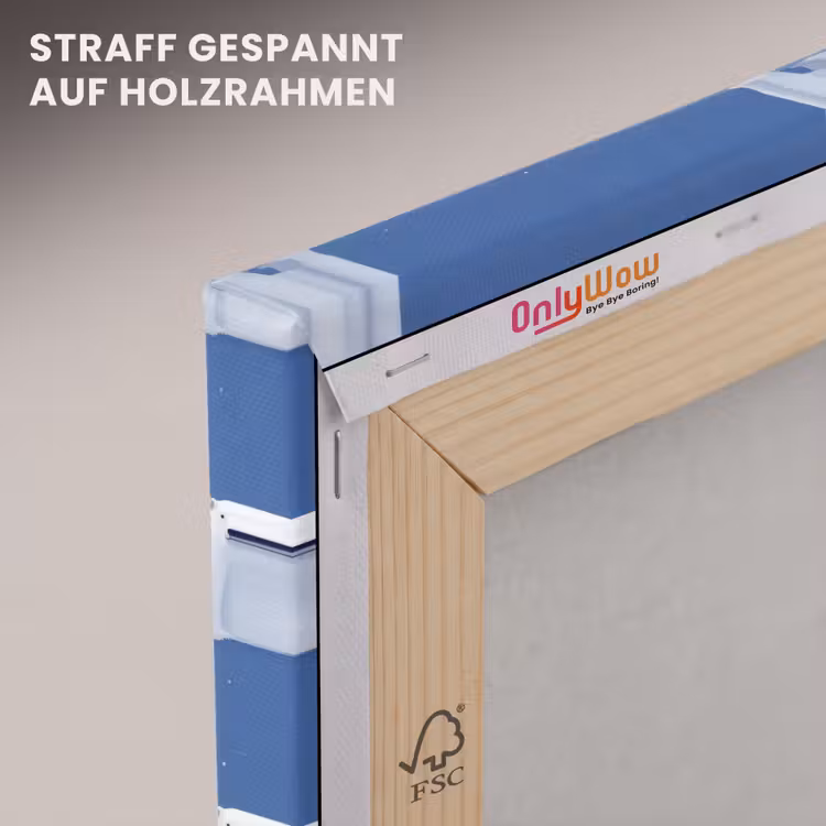 IJsbeer - Patroon - Blauw canvas 2cm klein 34 -uniquesellingpoint_afwerking-onlywow_DE