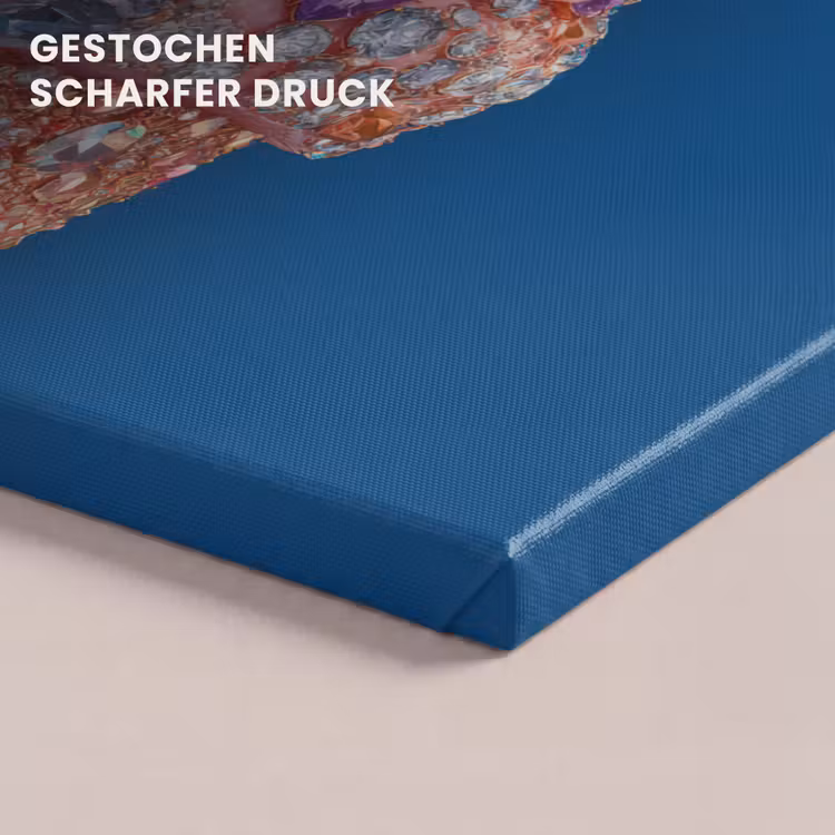 Ijsje - Hoorntje - Steentjes - Blauw canvas 2cm klein -closeup_print_DE