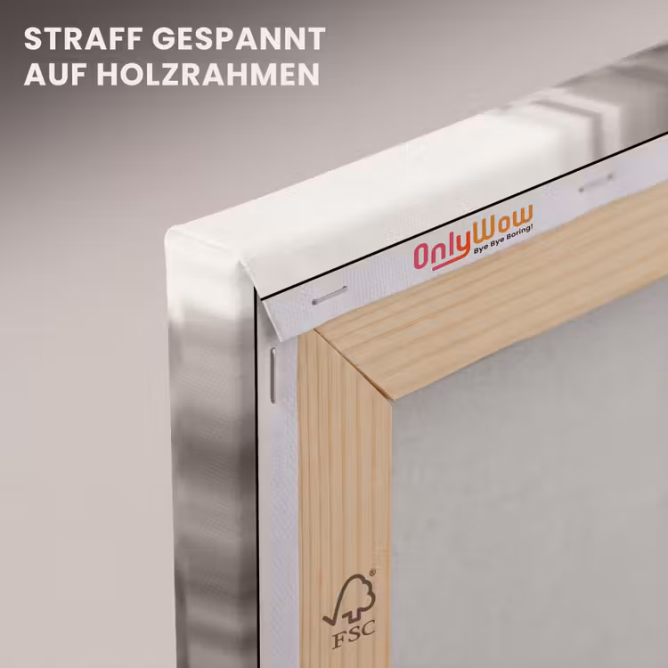 Eland - Auto - Gewei - Zwart - Wit canvas 2cm klein -uniquesellingpoint_afwerking-onlywow_DE