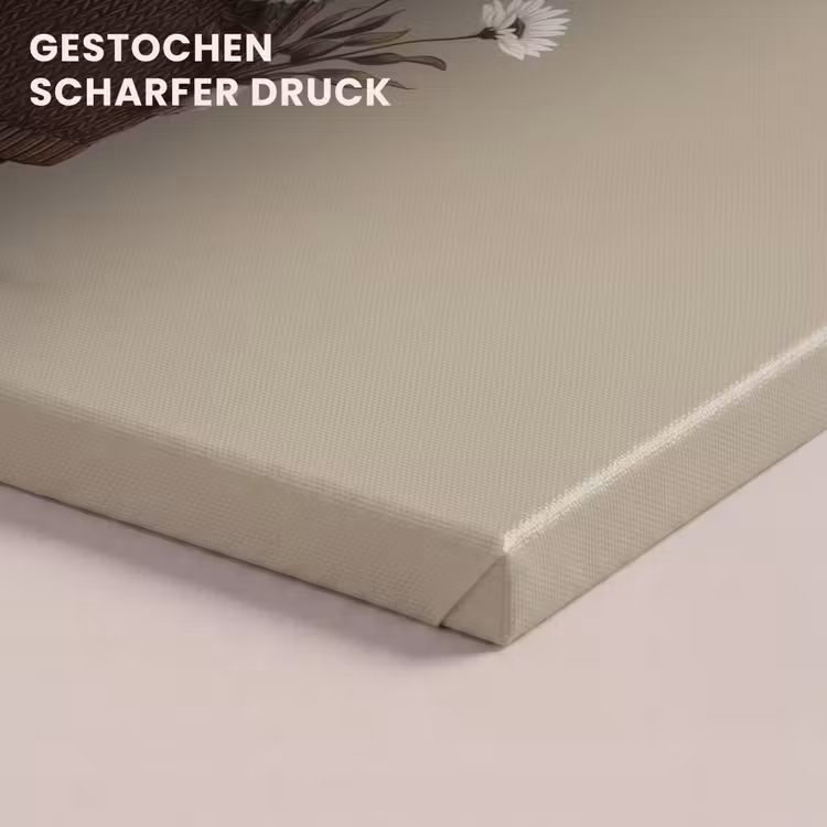 Olifant - Witte bloemen - Kindvriendelijk canvas 2cm klein -uniquesellingpoint_afwerking-onlywow_DE
