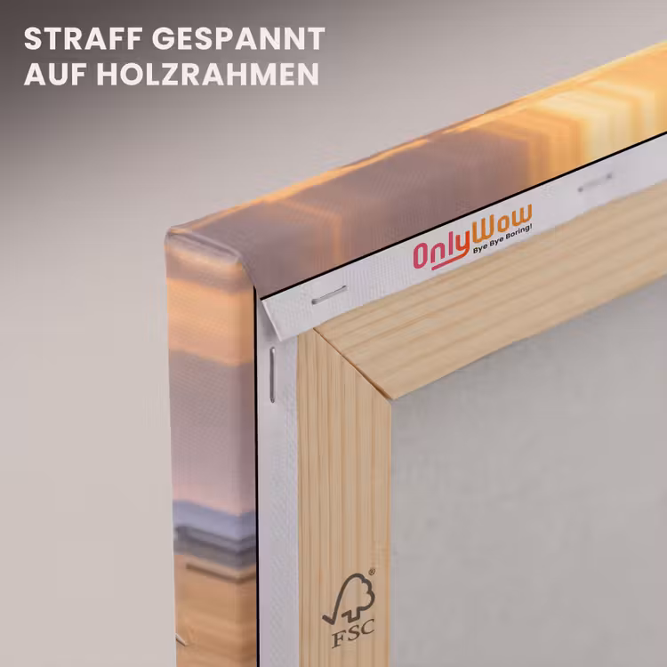 Olifanten - Savanne - Zonsondergang - Afrika - Warm canvas 2cm klein -uniquesellingpoint_afwerking-onlywow_DE