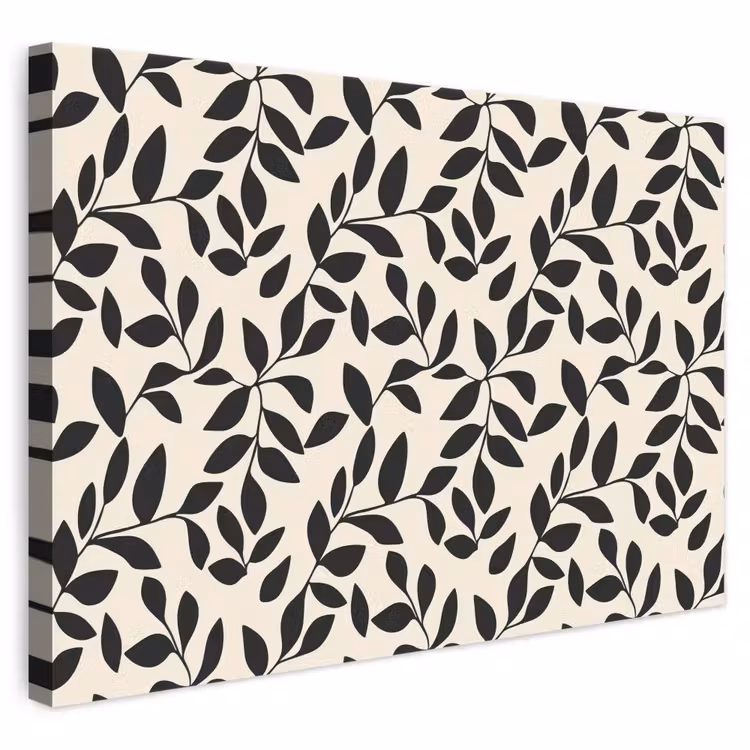 Elegant - Patroon - Zwart - Beige canvas 2cm klein 34 -3d