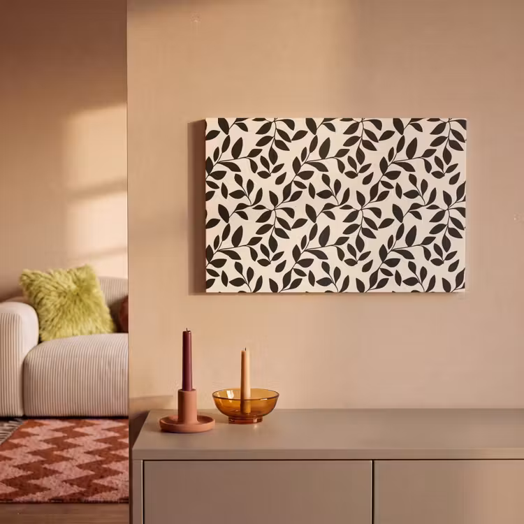 Elegant - Patroon - Zwart - Beige canvas 2cm klein 34 -sfeer1