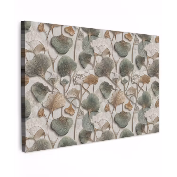 Elegant - Bladeren - Groen canvas 2cm klein 34 -z3d