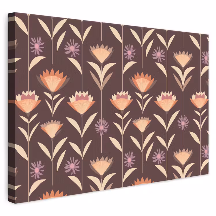 Elegant - Retro - Bruin canvas 2cm klein 34 -3d