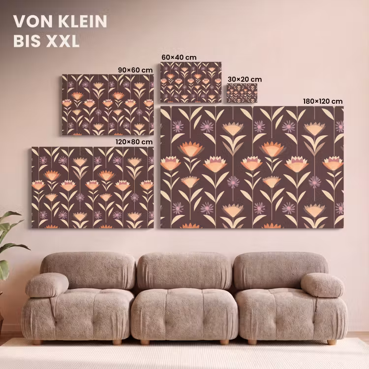 Elegant - Retro - Bruin canvas 2cm klein 34 -Xsfeer8_DE