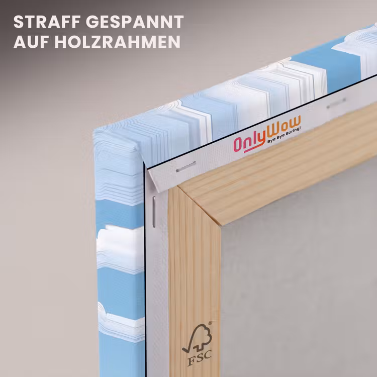 Engel - Vliegend - Klassiek - Blauw canvas 2cm klein -uniquesellingpoint_afwerking-onlywow_DE