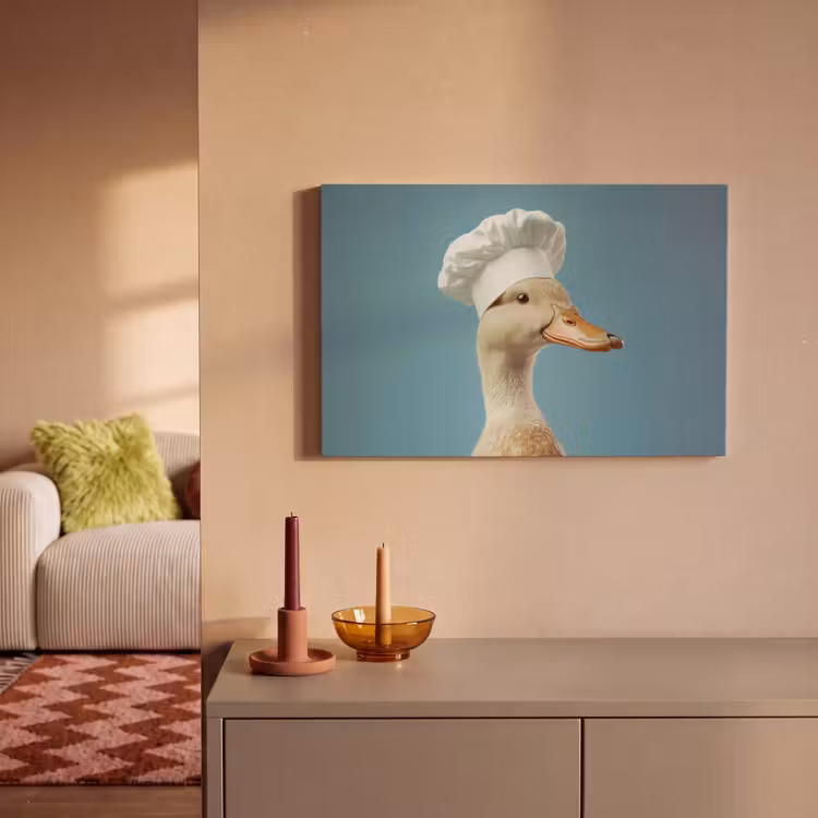 Eend - Koksmuts - Cute - Vogel canvas 2cm klein -sfeer1