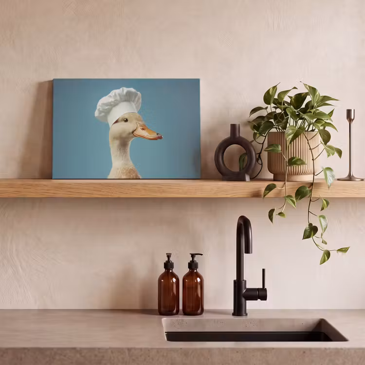 Eend - Koksmuts - Cute - Vogel canvas 2cm klein -sfeer6
