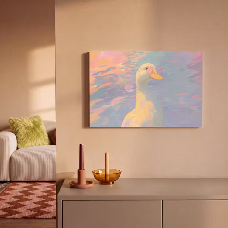 Eend - Zonnebril - Water canvas 2cm klein -sfeer1