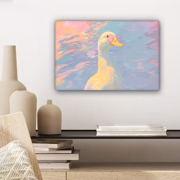 Eend - Zonnebril - Water canvas 2cm klein -sfeer6