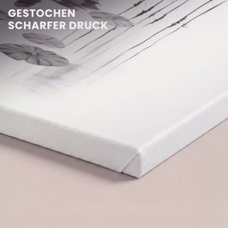 Eenden - Waterlelies - Riet - Zwart canvas 2cm klein -uniquesellingpoint_afwerking-onlywow_DE