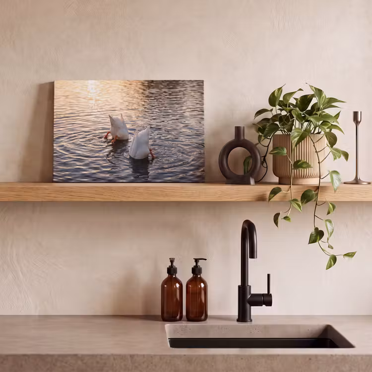 Eenden - Water - Natuur canvas 2cm klein -sfeer6