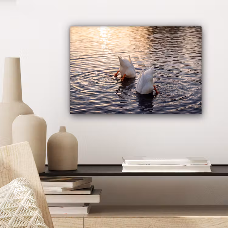 Eenden - Water - Natuur canvas 2cm klein -closeup_print_DE