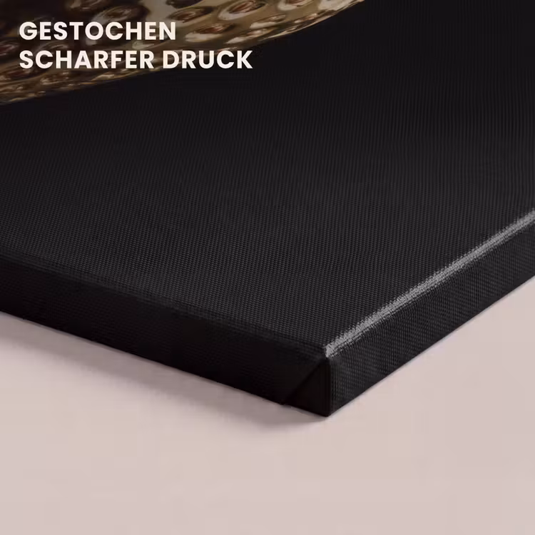 Aardbei - Goud - Zwart - Chrome canvas 2cm klein -closeup_print_DE
