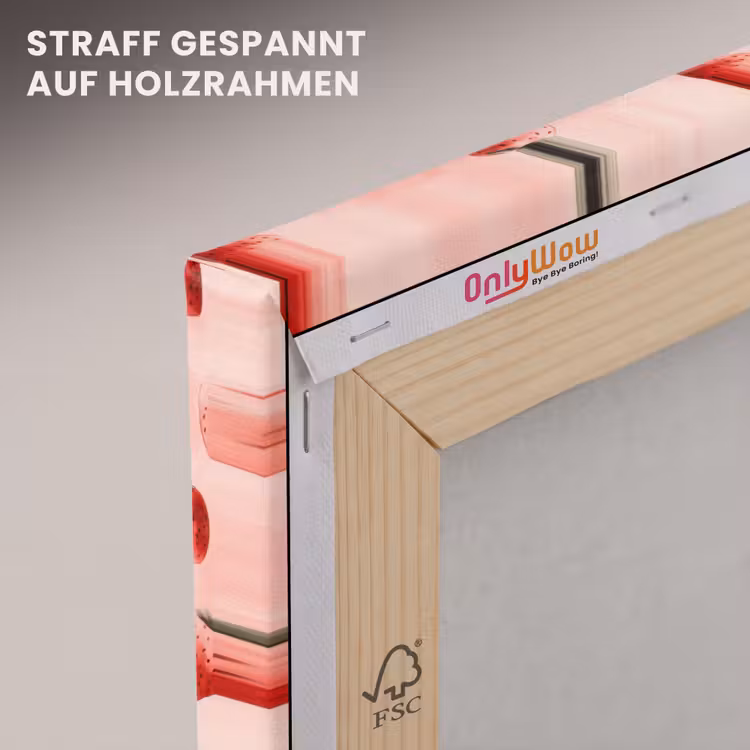 Aardbei - Patroon - Roze canvas 2cm klein 34 -uniquesellingpoint_afwerking-onlywow_DE