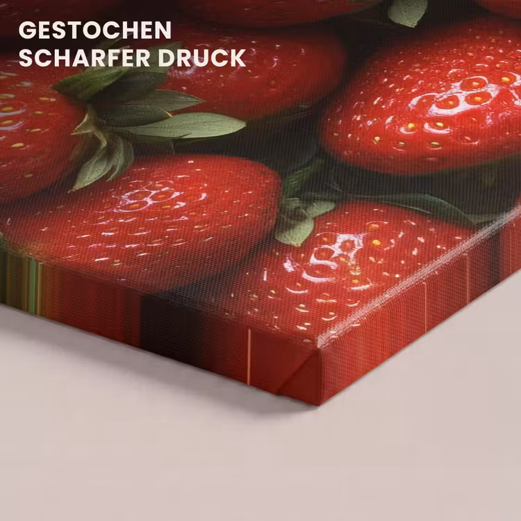 Aardbei - Fruit - Rood canvas 2cm klein -closeup_print_DE