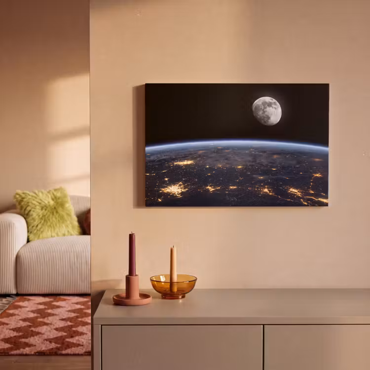 Leinwandbild - Erde – Nacht – Weltraum - Aarde - Nacht - Ruimte canvas 2cm klein