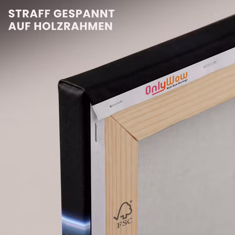 Leinwandbild - Erde – Nacht – Weltraum - Aarde - Nacht - Ruimte canvas 2cm klein