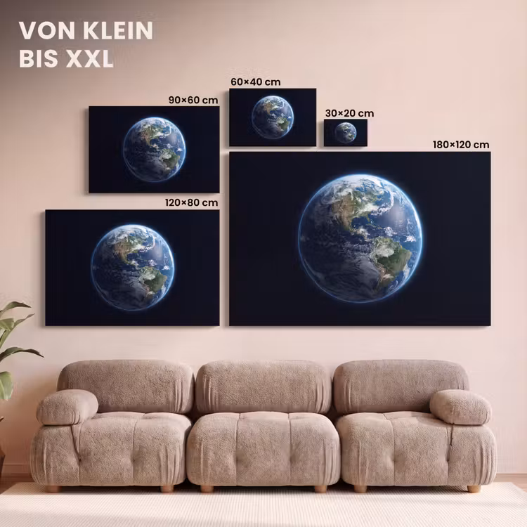Leinwandbild - Erde – Weltraum – Kosmos - Aarde - Ruimte - Kosmos canvas 2cm klein