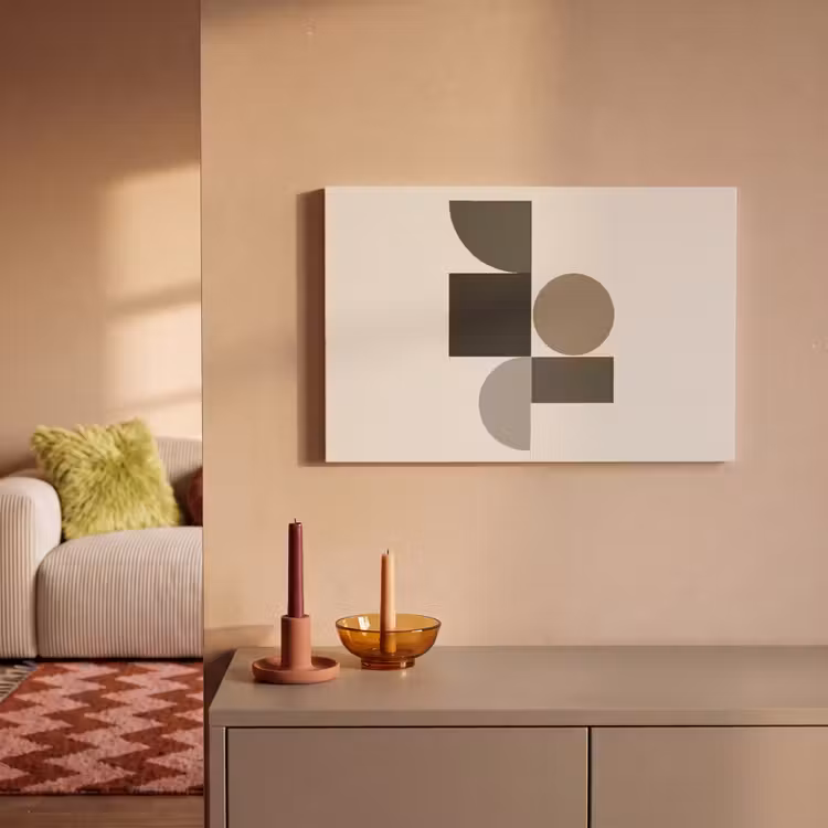 Aardetinten - Abstracte compositie - Eenvoudige vormen canvas 2cm klein -sfeer1