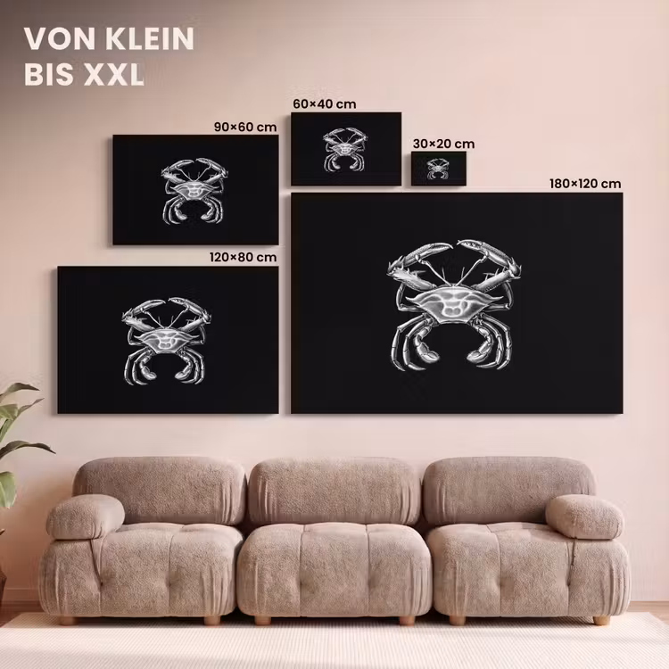 Ernst Haeckel - Krab - Oude meesters - Vintage - Dieren - Kunst canvas 2cm klein -Xsfeer8_DE