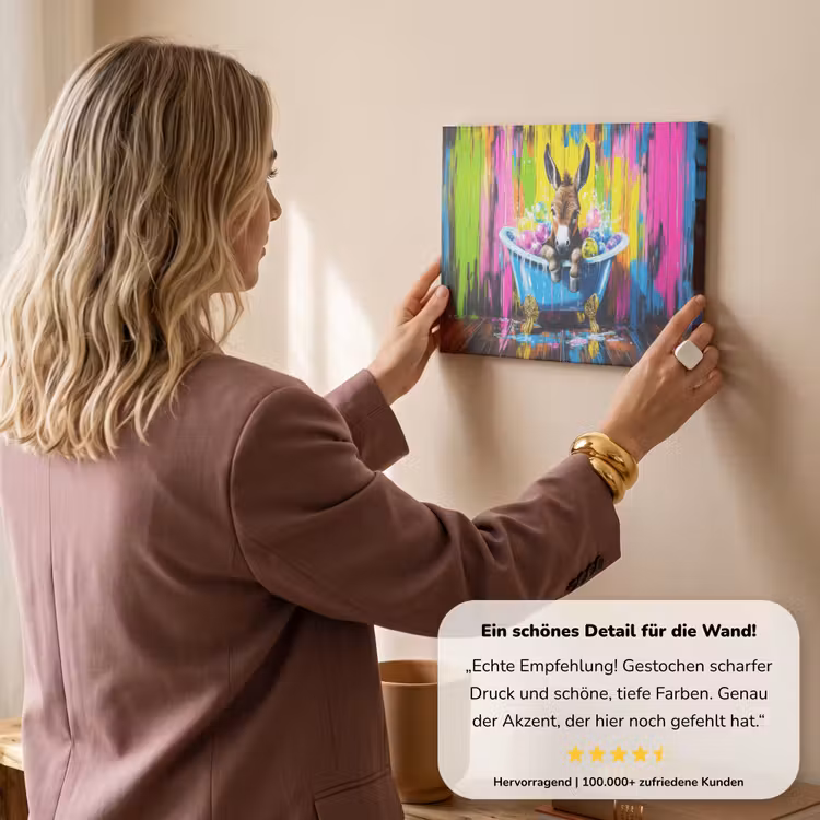 Ezel - Badkuip - Roze - Schuim canvas 2cm klein -sfeer3
