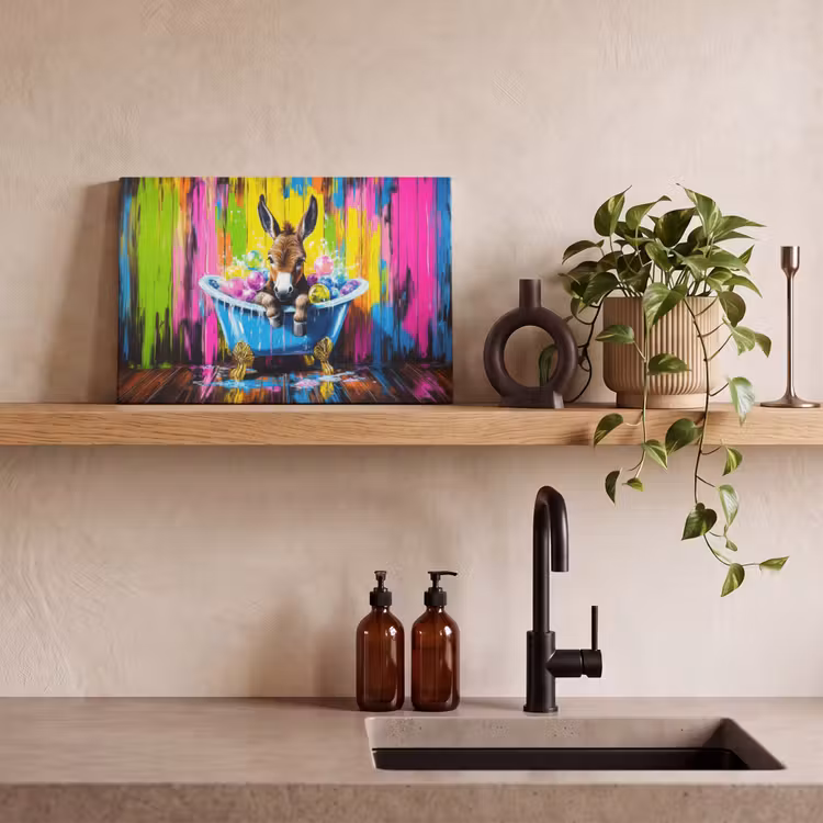 Ezel - Badkuip - Roze - Schuim canvas 2cm klein -sfeer6
