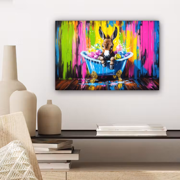 Ezel - Badkuip - Roze - Schuim canvas 2cm klein -closeup_print_DE