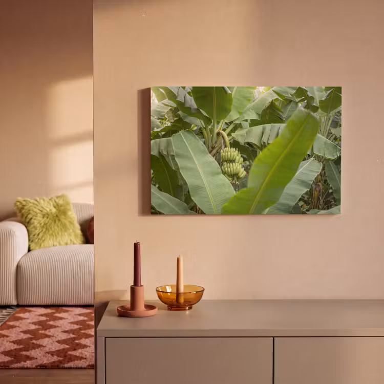 Eten - Bananen - Plantage - Groen canvas 2cm klein -sfeer1