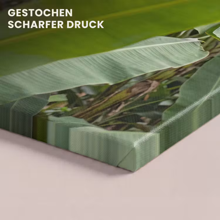 Eten - Bananen - Plantage - Groen canvas 2cm klein -closeup_print_DE