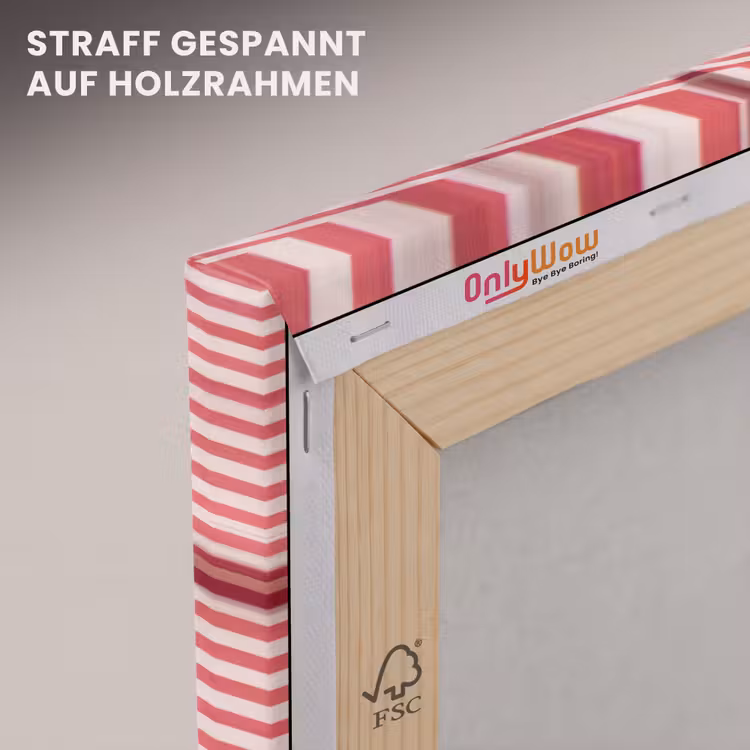 Eten - Aardbeien - Fruit - Zomer - Rood canvas 2cm klein -uniquesellingpoint_afwerking-onlywow_DE