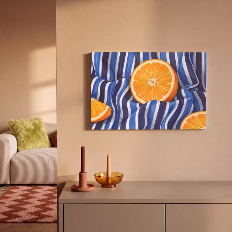 Leinwandbild - Essen – Obst – Orange - Eten - Fruit - Oranje canvas 2cm klein