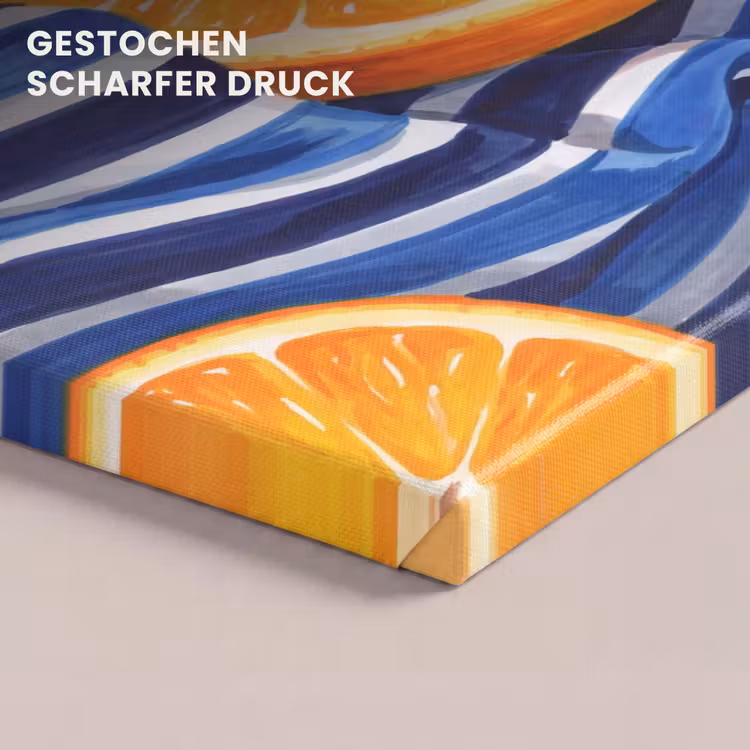 Leinwandbild - Essen – Obst – Orange - Eten - Fruit - Oranje canvas 2cm klein