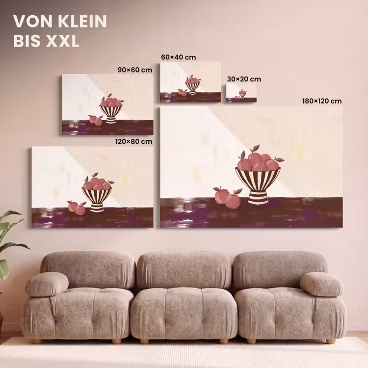 Eten - Schaal - Stilleven - Modern - Rood canvas 2cm klein -Xsfeer8_DE