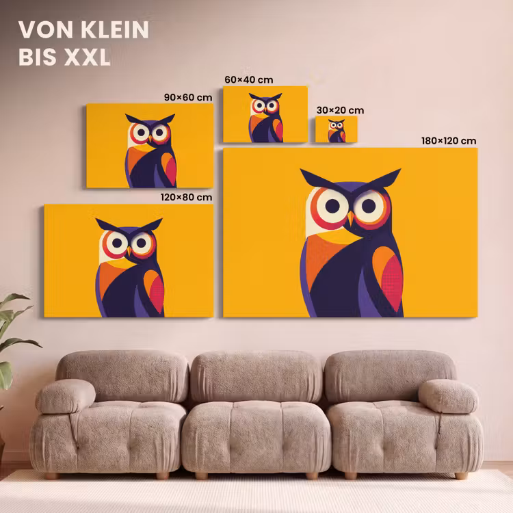 Uil - Grafisch - Kleurrijk - Ogen canvas 2cm klein -Xsfeer8_DE