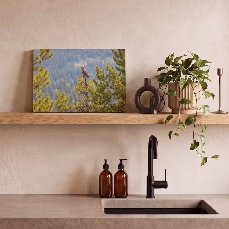 Uil - Oehoe - Bomen - Natuur canvas 2cm klein -closeup_print_DE