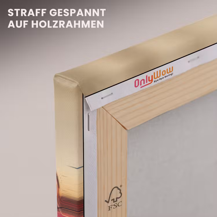 Explosie - Kleurrijk - Vormen - Abstract canvas 2cm klein -uniquesellingpoint_afwerking-onlywow_DE