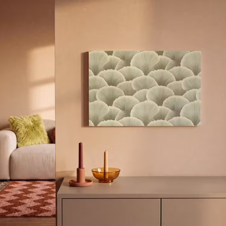 Waaier - Blad - Groen canvas 2cm klein 34 -sfeer1
