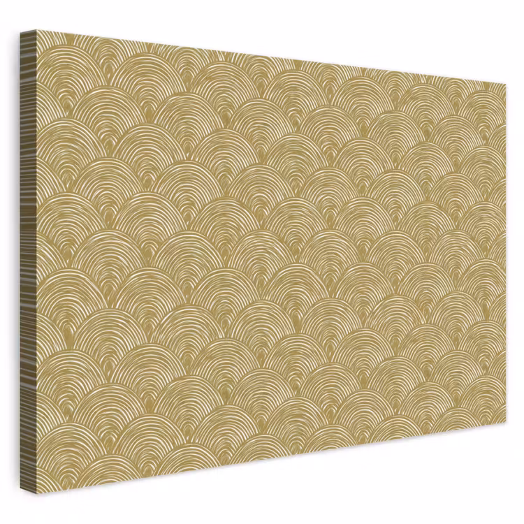 Waaier - Geometrisch - Groen canvas 2cm klein 34 -3d