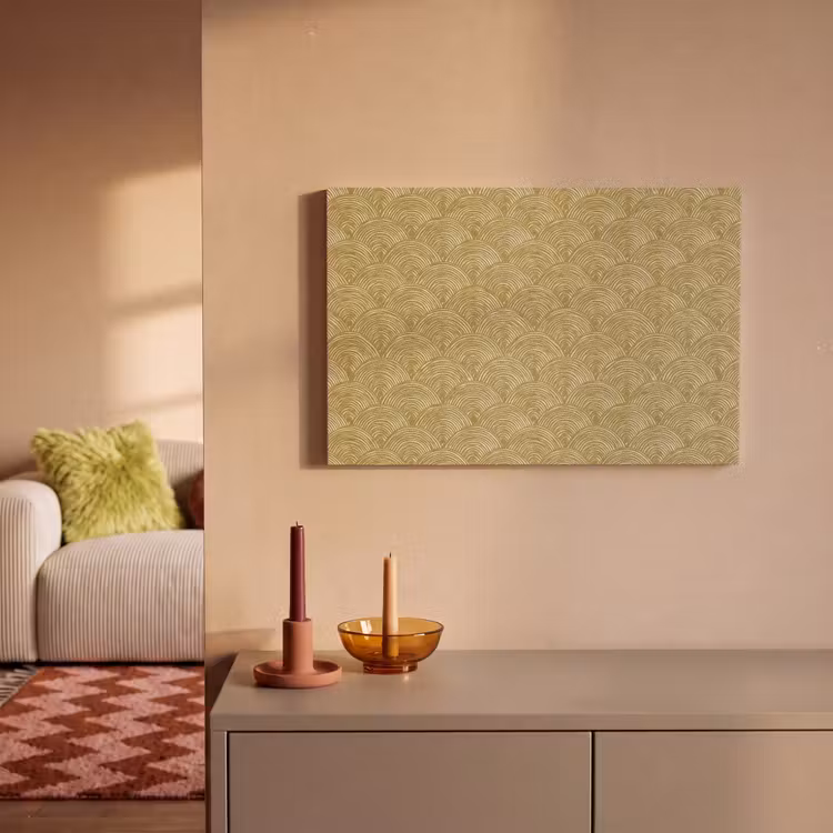 Waaier - Geometrisch - Groen canvas 2cm klein 34 -sfeer1