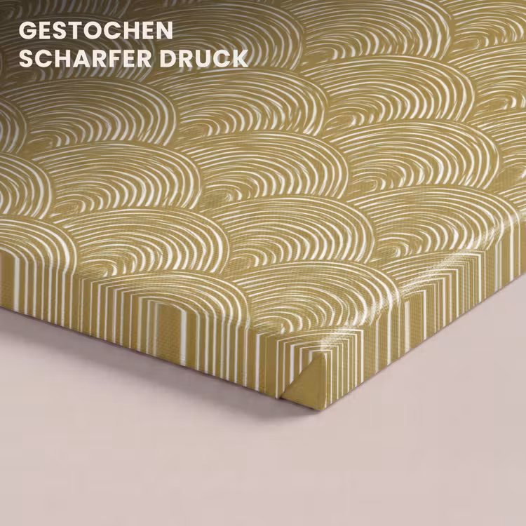 Waaier - Geometrisch - Groen canvas 2cm klein 34 -closeup_print_DE