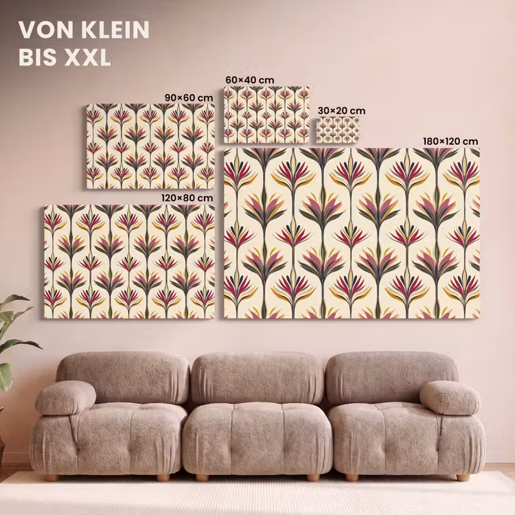 Waaier - Motief - Kleurrijk canvas 2cm klein 34 -Xsfeer8_DE