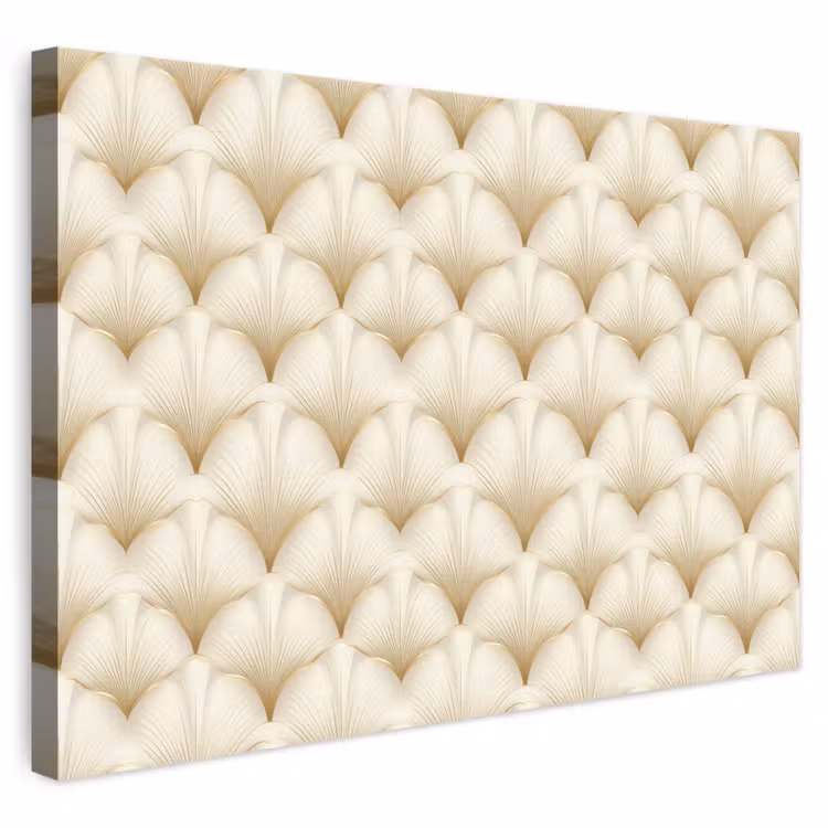 Waaier - Motief -  Goud canvas 2cm klein 34 -3d