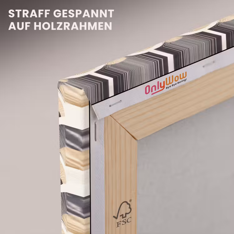 Waaier - Patroon - Zwart - Beige canvas 2cm klein 34 -uniquesellingpoint_afwerking-onlywow_DE