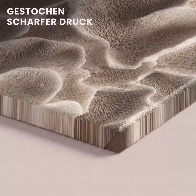 Waaiervorm - Beige - Vezel textuur canvas 2cm klein 34 -closeup_print_DE