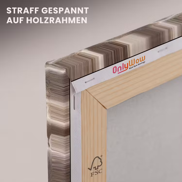 Waaiervorm - Beige - Vezel textuur canvas 2cm klein 34 -uniquesellingpoint_afwerking-onlywow_DE