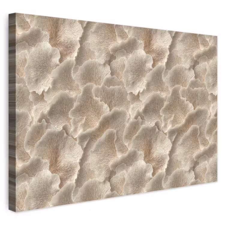 Waaierstructuren - Beige - Vezeltextuur canvas 2cm klein 34 -3d