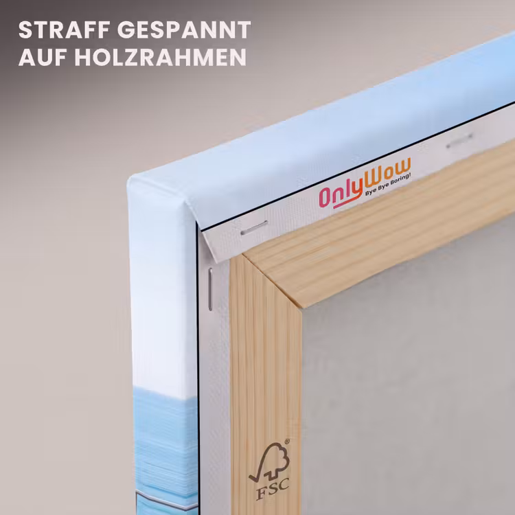 Voertuig - Roze - Kust - Zomer - Reizen canvas 2cm klein -uniquesellingpoint_afwerking-onlywow_DE