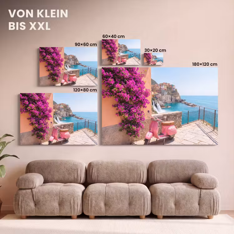 Voertuig - Roze - Kust - Zomer - Reizen canvas 2cm klein -Xsfeer8_DE